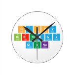 Happy
 Birthday
 Muna  Wall Clocks