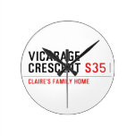 Vicarage Crescent  Wall Clocks