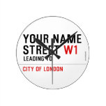 Your Name Street  Wall Clocks