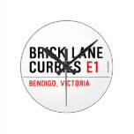 brick lane  curries  Wall Clocks