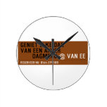 Geniet elke dag van een ander         dagmenu  Wall Clocks