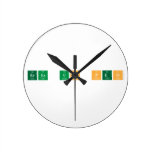eres un peo  Wall Clocks