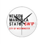 nelson mandella statue  Wall Clocks