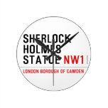 sherlock holmes statue  Wall Clocks