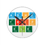 ADHD
 TRIP
 ele  Wall Clocks
