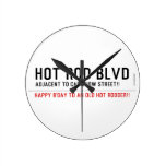 Hot Rod Blvd  Wall Clocks