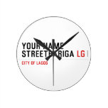 Your Name StreetBariga  Wall Clocks