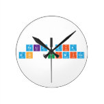 Feliz dia 
 do Quimico  Wall Clocks