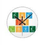 God
 is
 love  Wall Clocks