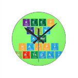 KEEP
 CALM
 AND
 HAPPY
 BIRTHDAY  Wall Clocks