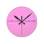 coral cresent  Wall Clocks