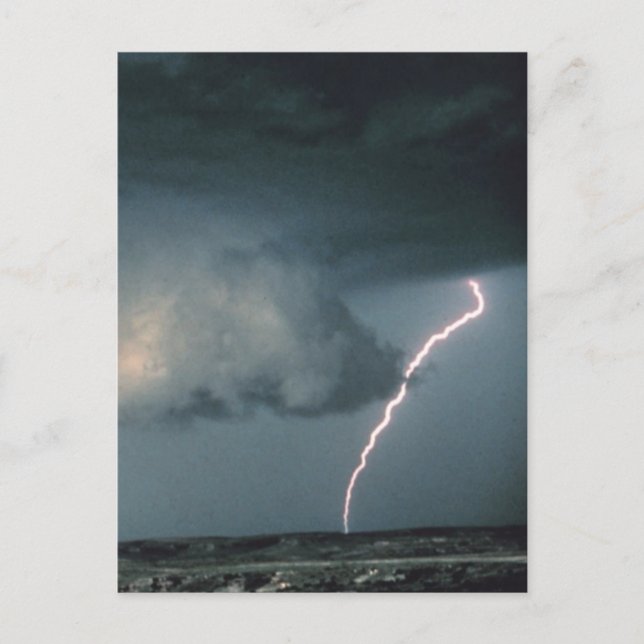 Wall cloud with lightning postcard (Front)