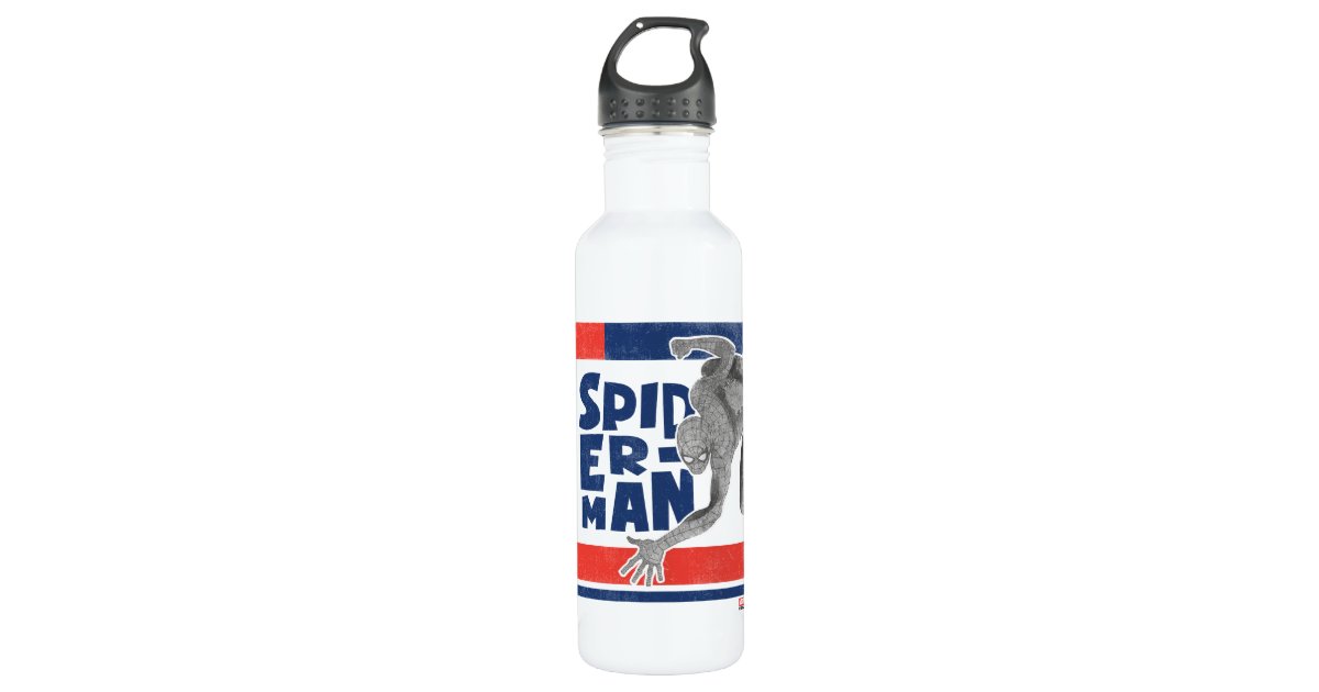 Marvel Spiderman Web Slinging 24 Oz. Single Wall Plastic Water Bottle