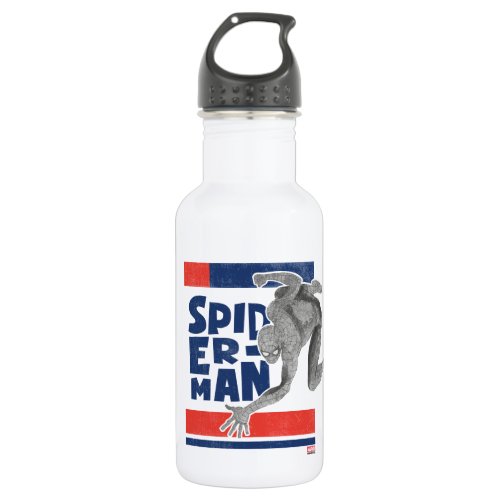 Wall Crawling Spider_Man Sketch Water Bottle