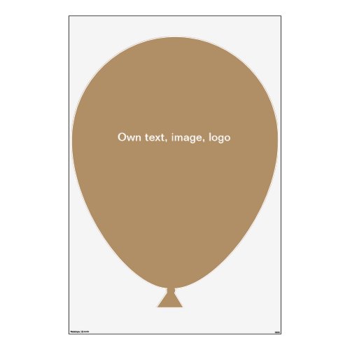 Wall Decal Balloon uni Gold tone