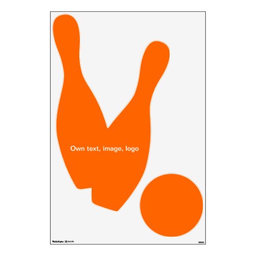 Wall Decal Bowling uni Orange