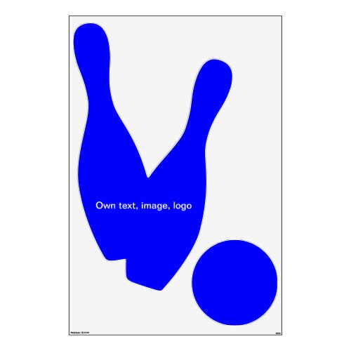 Wall Decal Bowling uni Royal Blue