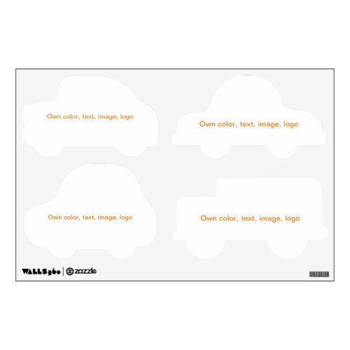 Wall Decal Cars uni White _ own Color