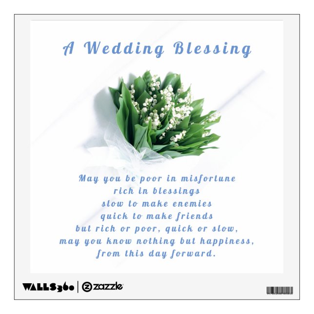 Wall Decal Clings-A Wedding Blessing (Front)