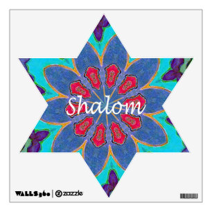 Wall Decal David Star Shalom Mandala