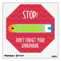 Wall Decal Epinephrine Reminder for Allergies
