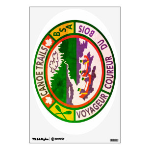 Wall decal featuring Canoe Trails training patch