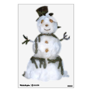 Wall Decal Festive Smiling Snowman