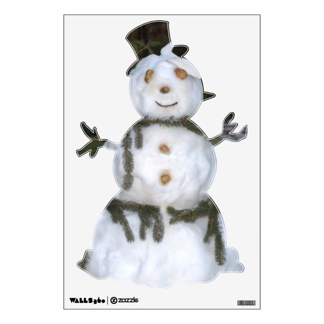 Wall Decal Festive Smiling Snowman (Front)