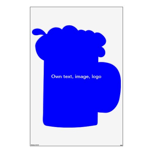 Wall Decal Glass Beer uni Royal Blue