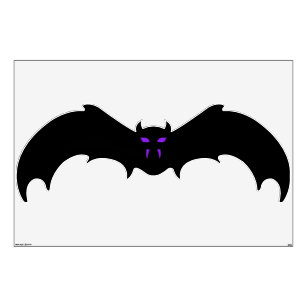 Wall Decal - Halloween Bat with Purple Eyes
