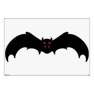 Wall Decal - Halloween Bat with Red Eyes