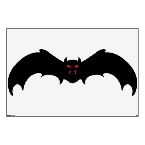 Wall Decal _ Halloween Bat with Red Eyes