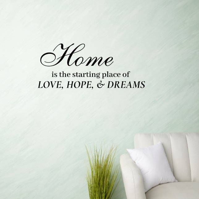 Wall Decal - Home, Love, Hope and Dreams (Living Room)