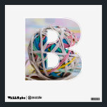 Wall Decal Letter B<br><div class="desc">Wall decal with letter B and an image of a rubber band ball inside.</div>
