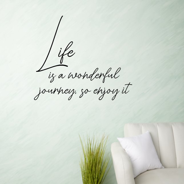Wall Decal - Life is a wonderful  journey (Living Room)