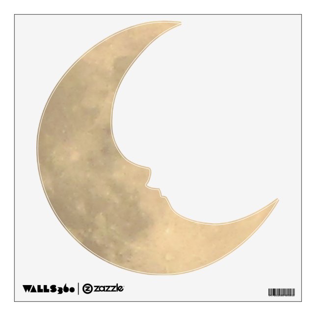 Wall Decal--Man in the Moon Wall Sticker (Front)