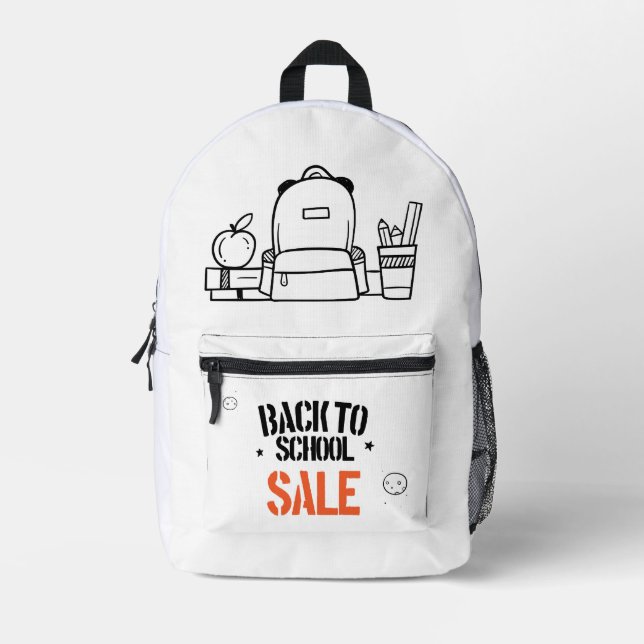 Wall Decal Printed Backpack (Front)