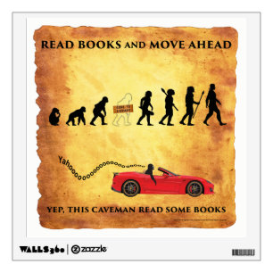 Wall Decal Read Caveman Get Ahead