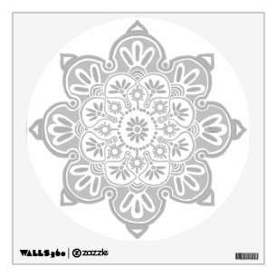 Wall Decal round 12" Yellow Boho Medallion