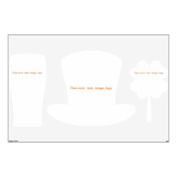 Wall Decal Saint Patrick’s Uni White - Own Color by Oranjeshop at Zazzle