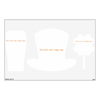 Wall Decal Saint Patrick’s Uni White - Own Color by Oranjeshop at Zazzle