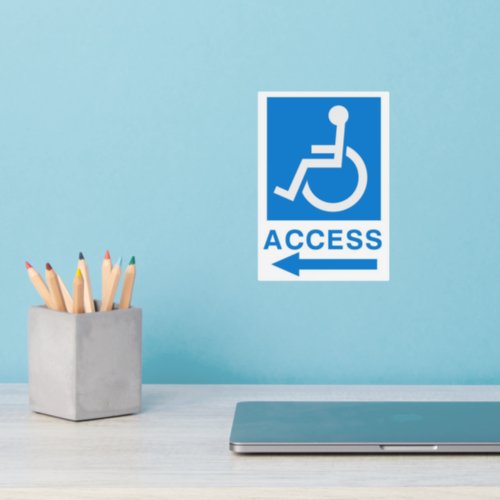 Wall Decal Sign _ Wheelchair Access Left