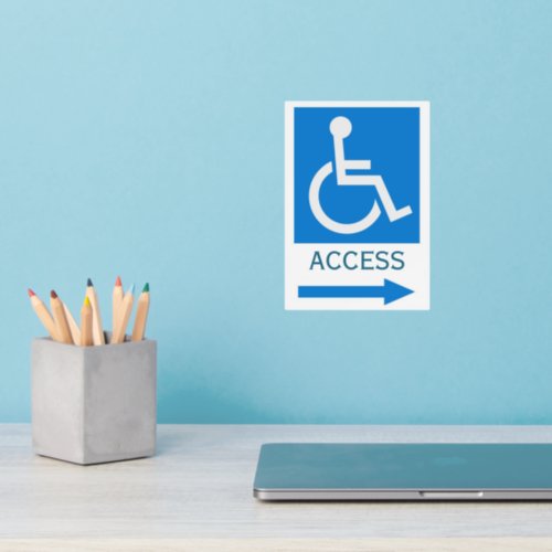 Wall Decal Sign _ Wheelchair Access Right