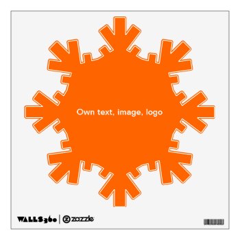 Wall Decal Snowflake Uni Orange by Oranjeshop at Zazzle