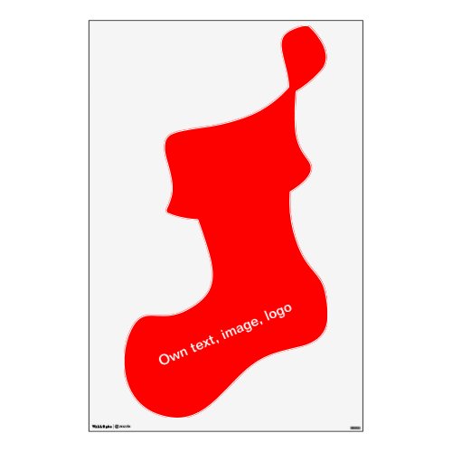 Wall Decal Stocking Left uni Red