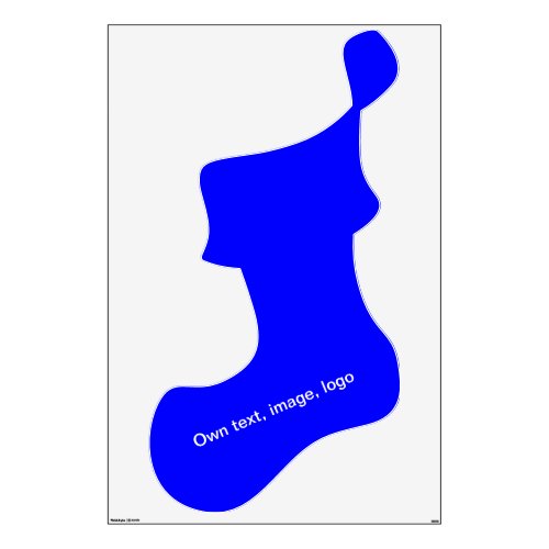 Wall Decal Stocking Left uni Royal Blue