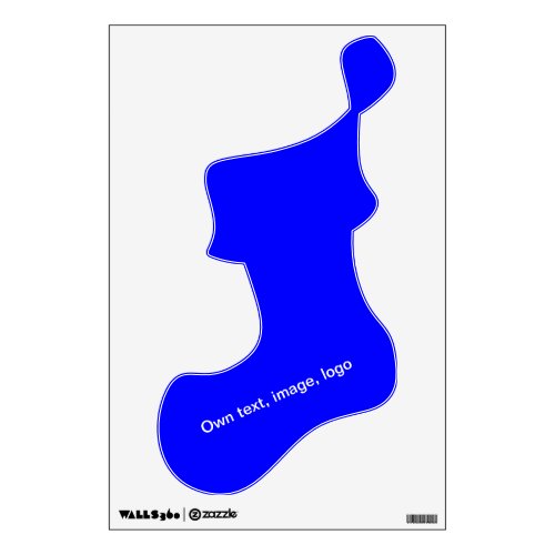 Wall Decal Stocking Left uni Royal Blue