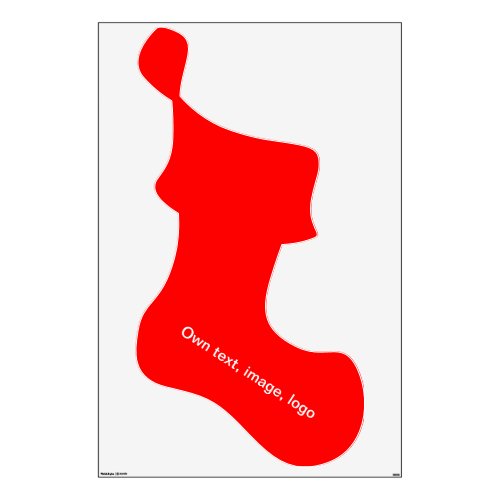 Wall Decal Stocking Right uni Red