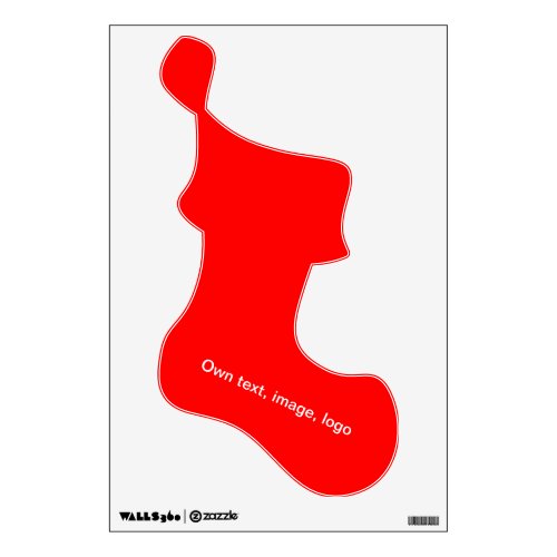 Wall Decal Stocking Right uni Red
