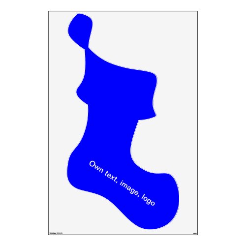 Wall Decal Stocking Right uni Royal Blue